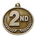 Sunray Medals, 2nd, Braided Design - 1-1/4" Diameter